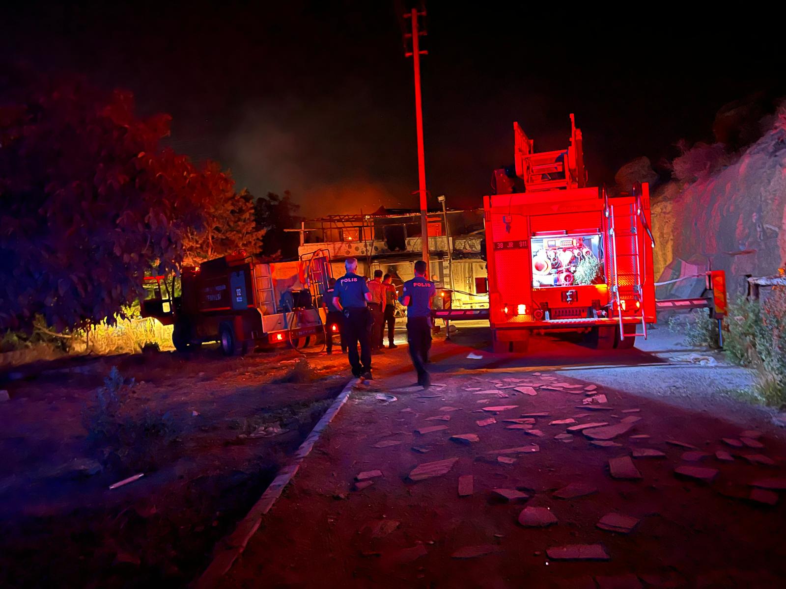 Kayseri'de iki katlı evde yangın